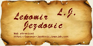 Lepomir Jezdović vizit kartica